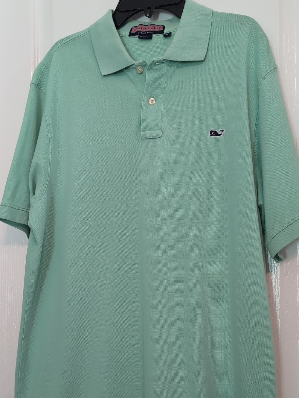 Vineyard Vines Seafoam Green Short Sleeve Polo Shirt. Size Medium